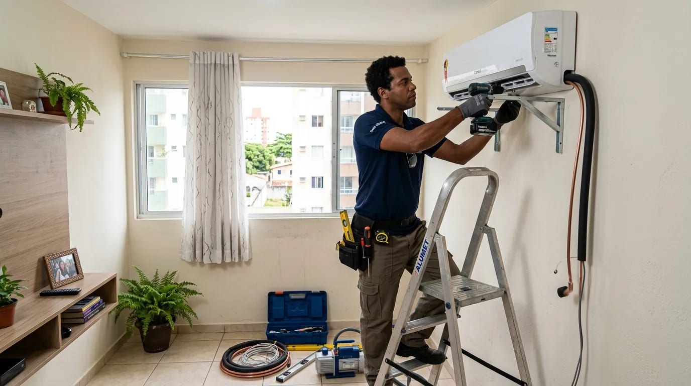 Instalação de ar-condicionado split em São José dos Campos‑SP